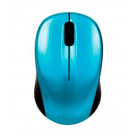 Verbatim Ratón Go Nano Inalámbrico RF 2.4 GHz Ambidiestro, 1600 DPI, Compacto con Receptor USB Nano, Color Azul Turquesa/Cian, para PC y Mac