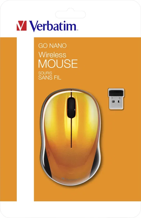 Verbatim GO NANO Ratón Inalámbrico Ambidiestro 1600 DPI Naranja Volcánico