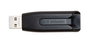 Verbatim V3 Store 'n' Go USB 3.0 Pen Drive 128 GB - Memoria USB con Interfaz SuperSpeed, Mecanismo de Seguridad Deslizable y Compacto