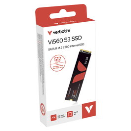 Verbatim Vi560 S3 SSD M.2 512GB NVMe, Lectura 520 MB/s, Escritura 480 MB/s, Interfaz SATA III, 3D NAND, para PC/Portátil