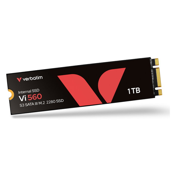 Verbatim Vi560 S3 SSD M.2 1TB, Unidad de Estado Sólido interna, PCIe NVMe, 520 MB/s Lectura, 490 MB/s Escritura, para PC y Portátil