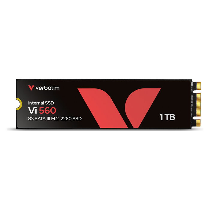 Verbatim Vi560 S3 SSD M.2 1TB, Unidad de Estado Sólido interna, PCIe NVMe, 520 MB/s Lectura, 490 MB/s Escritura, para PC y Portátil