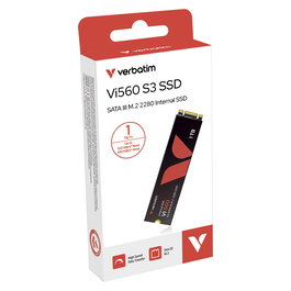 Verbatim Vi560 S3 SSD M.2 1TB, Unidad de Estado Sólido interna, PCIe NVMe, 520 MB/s Lectura, 490 MB/s Escritura, para PC y Portátil