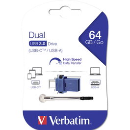 Verbatim Store 'n' Go Dual Drive USB-C y USB 3.0 64 GB