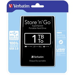 Verbatim Store 'n' Go Disco Duro Externo 1TB USB 3.0 Negro