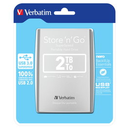 Verbatim Store 'n' Go Disco Duro Portátil 2TB USB 3.2 Gen 1 Plata
