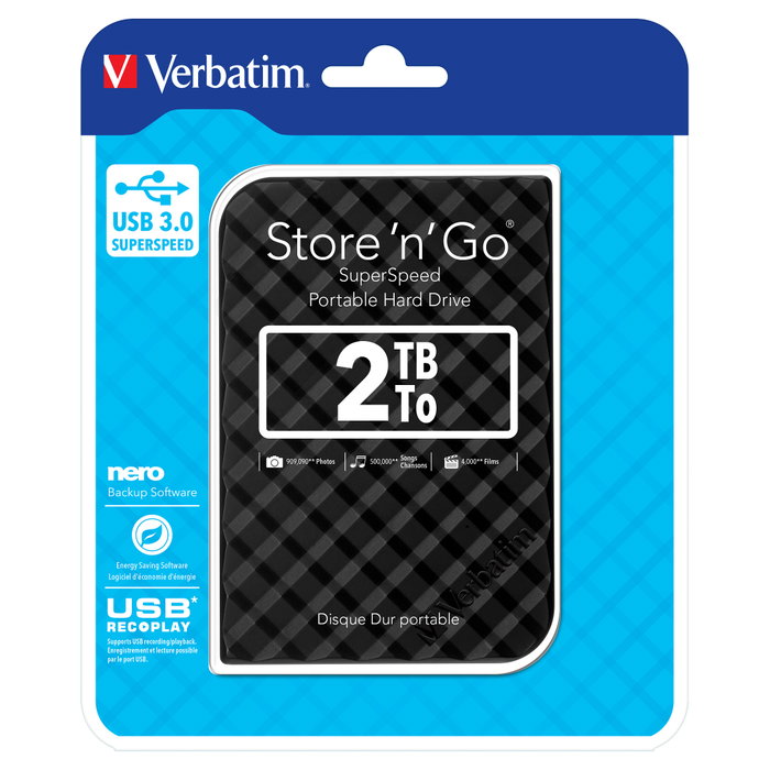 Verbatim Store 'n' Go 2 TB 2.5 pulg. Negro Verbatim Store 'n' Go 2 TB 2.5 pulg. Negro