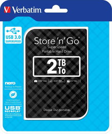Verbatim Store 'N' Go 2TB HDD 2.5" USB 3.0 Negro Disco Duro Portátil