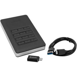 Verbatim Store 'N' Go 2TB HDD 2.5" USB-C Disco Duro Externo con Teclado y Clave de Acceso Seguro