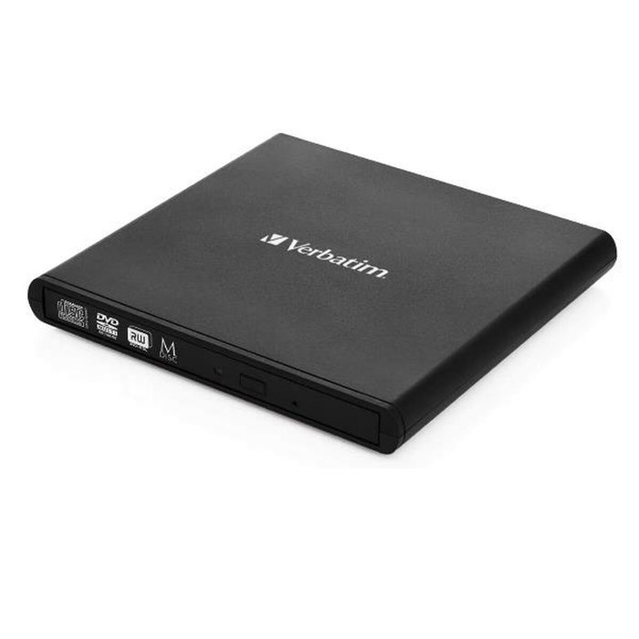 Verbatim Grabadora Externa Slimline CD/DVD 53504 Negro Verbatim Grabadora Externa Slimline CD/DVD 53504 Negro