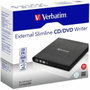 Verbatim Grabadora Externa Slimline CD/DVD 53504 Negro