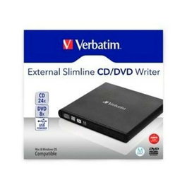 Verbatim Grabadora Externa Slimline CD/DVD 53504 Negro