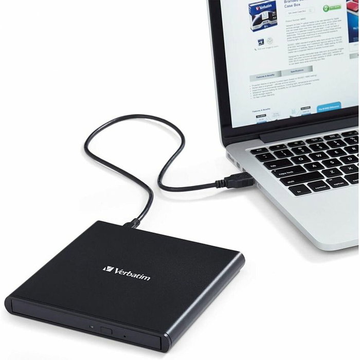 Verbatim Grabadora Externa Slimline CD/DVD 53504 Negro Verbatim Grabadora Externa Slimline CD/DVD 53504 Negro