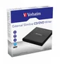 Verbatim Grabadora externa DVD±RW Slimline, unidad óptica portátil con bandeja, color negro, USB 2.0, compatible con CD/DVD, modelo 53504