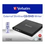 Verbatim 98938 Grabadora Externa Slimline DVD-RW USB 2.0 para Portátil - Unidad Óptica CD/DVD, Color Negro, Incluye Software Nero Burn & Archive