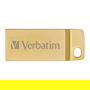 Verbatim Metal Executive Gold - Memoria USB 3.2 Gen 1 de 16 GB, Resistente al Agua, Color Oro, Factor de Forma Sin Tapa y Llavero