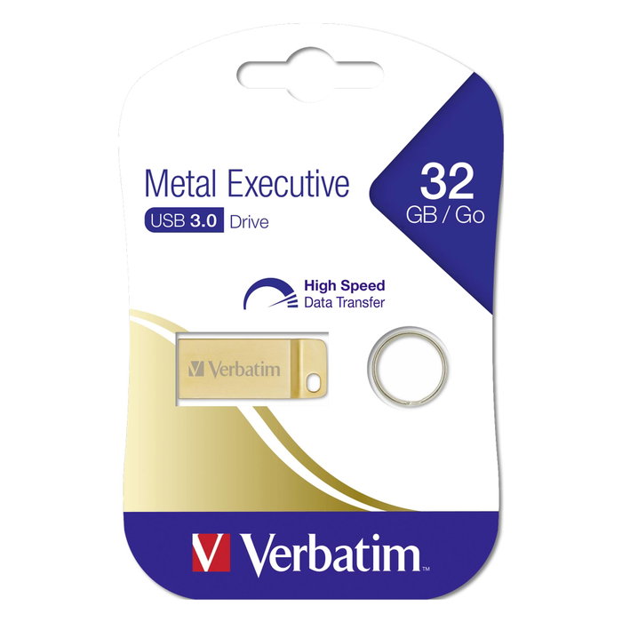 Verbatim Metal Executive 32GB USB 3.2 Gold Verbatim Metal Executive 32GB USB 3.2 Gold