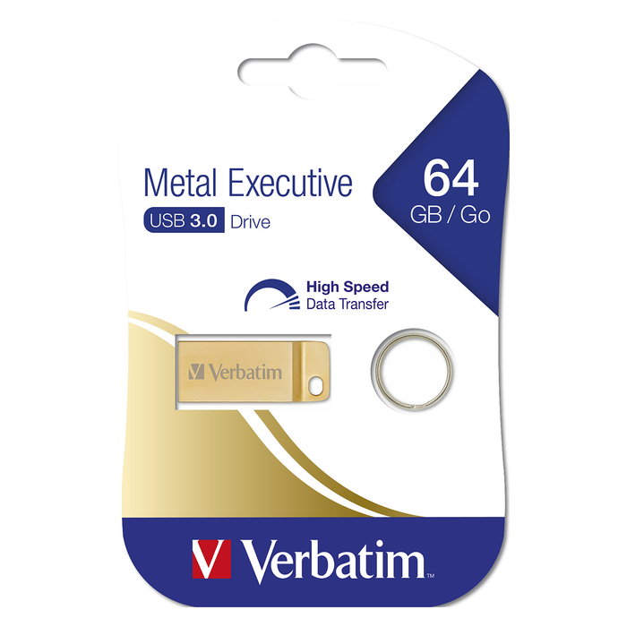 Verbatim Metal Executive 64GB USB 3.2 Gen 1 Unidad Flash Oro Verbatim Metal Executive 64GB USB 3.2 Gen 1 Unidad Flash Oro