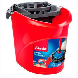Vileda Cubo De Fregar Con Escurridor Torsion Power 10 L Rojo