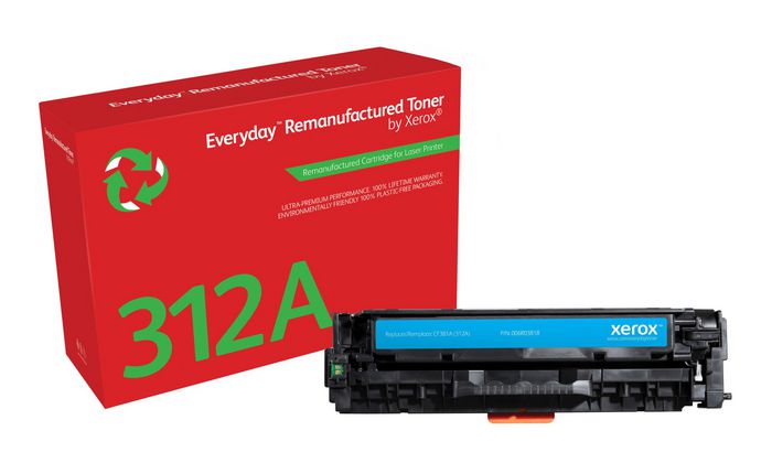 Xerox Everyday Cyan Tóner Remanufacturado compatible con HP 312A (CF381A) - Alta calidad, Ahorro de hasta 60% vs Original Xerox Everyday Cyan Tóner Remanufacturado compatible con HP 312A (CF381A) - Alta calidad, Ahorro de hasta 60% vs Original