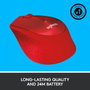 Logitech M330 Silent Plus Ratón Inalámbrico Silencioso 2.4 GHz, 1000 dpi, Óptico, Para Windows, Mac, Chrome OS, Linux, Hasta 24 Meses de Batería