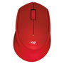 Logitech M330 SILENT PLUS Ratón Inalámbrico Rojo