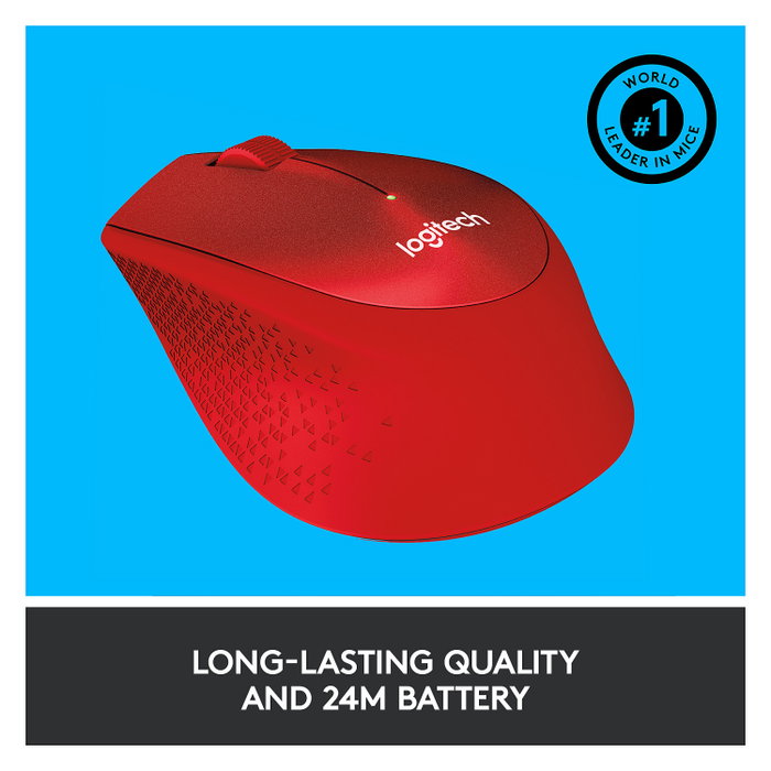 Logitech M330 SILENT PLUS Ratón Inalámbrico Rojo Logitech M330 SILENT PLUS Ratón Inalámbrico Rojo