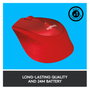 Logitech M330 SILENT PLUS Ratón Inalámbrico Rojo