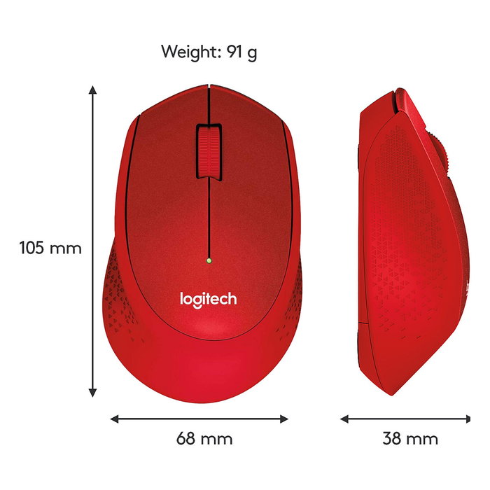 Logitech M330 SILENT PLUS Ratón Inalámbrico Rojo Logitech M330 SILENT PLUS Ratón Inalámbrico Rojo