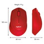 Logitech M330 SILENT PLUS Ratón Inalámbrico Rojo