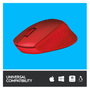 Logitech M330 SILENT PLUS Ratón Inalámbrico Rojo