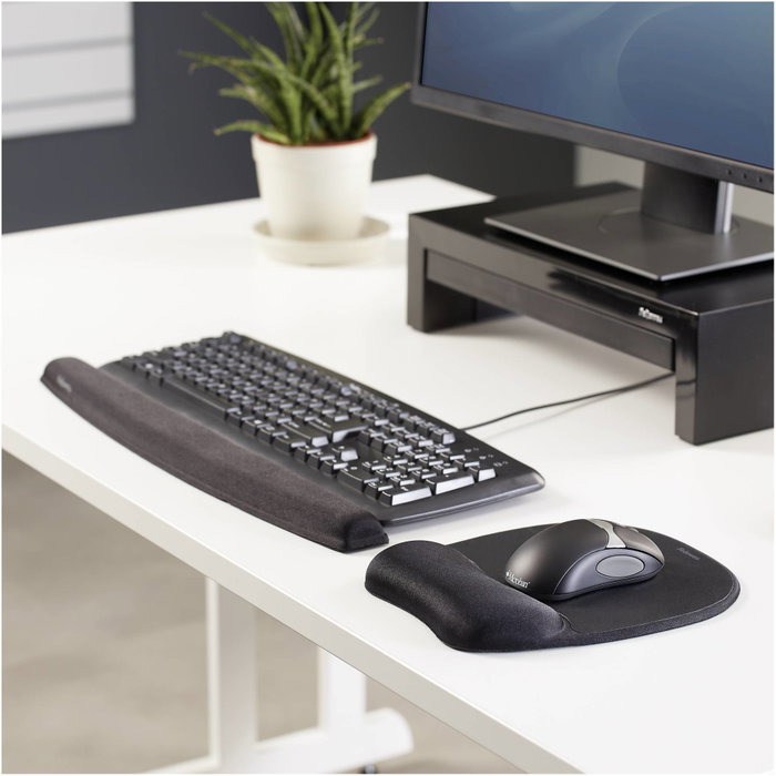 Fellowes Alfombrilla con Reposamuñecas Memory Foam Negro Fellowes Alfombrilla con Reposamuñecas Memory Foam Negro