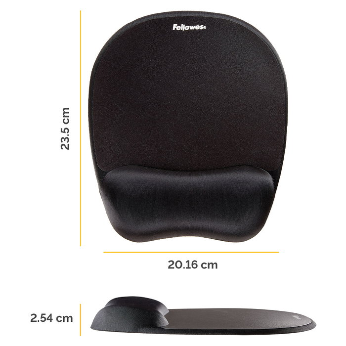 Fellowes Alfombrilla con Reposamuñecas Memory Foam Negro