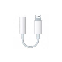 Apple MMX62ZM/A Adaptador de Lightning a Conector de Audio de 3.5 mm (Jack) - Blanco - Compatible con iPhone, iPad, iPod touch (iOS 10 o posterior)