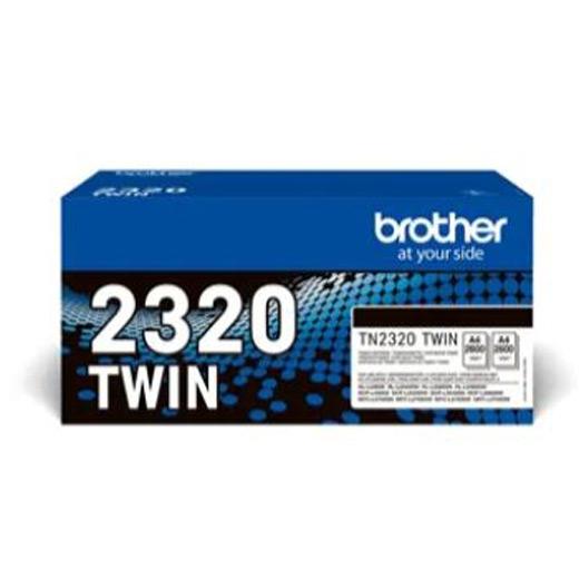 Brother TN2320TWIN Pack de 2 Cartuchos de Tóner Negro Larga Duración Brother TN2320TWIN Pack de 2 Cartuchos de Tóner Negro Larga Duración