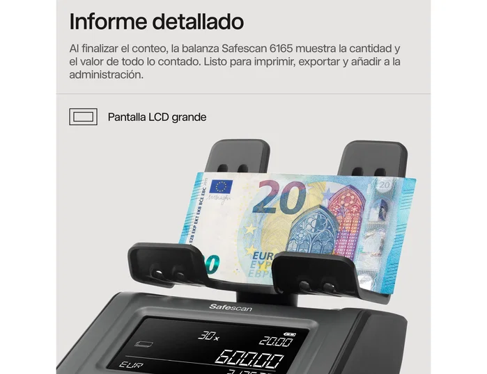 Safescan 6165 Balanza contadora de dinero Safescan 6165 Balanza contadora de dinero