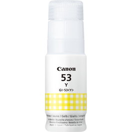 Canon GI-53Y Tinta Amarilla Colorante 60 ml para PIXMA G650 G550 - Botella Recargable de Alta Durabilidad ChromaLife100