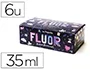 La Pajarita Pintura Acrílica Fluorescente 35 ml Caja 6 Unidades Colores Surtidos