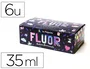 La Pajarita Pintura Acrílica Fluorescente 35 ml Caja 6 Unidades Colores Surtidos