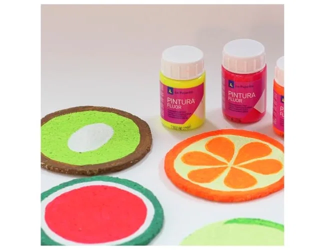 La Pajarita Kit de Pintura Fluorescente 35 ml, 6 Colores Surtidos