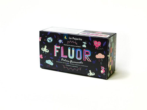 La Pajarita Kit de Pintura Fluorescente 35 ml - 6 Colores Surtidos La Pajarita Kit de Pintura Fluorescente 35 ml - 6 Colores Surtidos