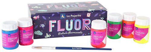 La Pajarita Kit de Pintura Fluorescente 35 ml - 6 Colores Surtidos La Pajarita Kit de Pintura Fluorescente 35 ml - 6 Colores Surtidos