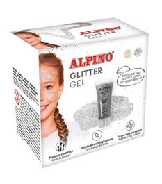 Maquillaje Alpino Glitter Metalico Plata Estuche De 6