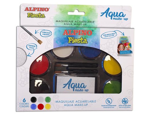 Alpino Paleta de Maquillaje Acuarelable Aqua Make-Up con 6 Colores Surtidos
