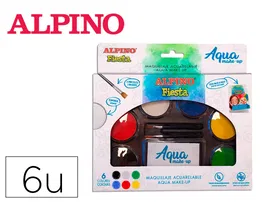 Alpino Paleta Maquillaje Acuarelable Pro 6 Colores Surtidos