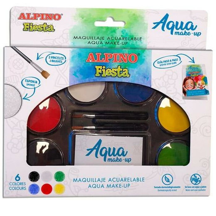 Alpino Paleta de Maquillaje Acuarelable Aqua Make-Up con 6 Colores Surtidos