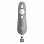 Logitech Mando Inalambrico para Presentaciones R500S, Puntero Laser Rojo, USB y Bluetooth, Gris Medio, 910-006520