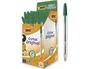 BIC Bolígrafo Cristal verde trazo medio 0,40 mm con punta de 1 mm