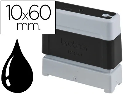 Brother Sello Automático 10mm x 60mm Negro (Pack 6)