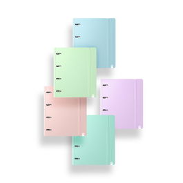 Carpebloc Carchivo Soft Pp Foam A4 4 An.Mixtas 35Mm Con Rec. 100 Hj. Cuadric.4X4 Surtido (5 Col.) (Set de 8)